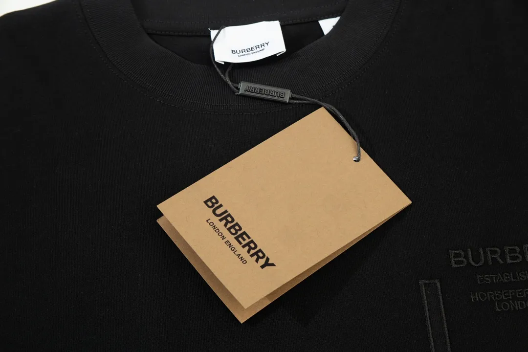 BURBERRY 🪡 Logo Classic ， Retro Same Style T 260 Versatile : Black Size：XS~L